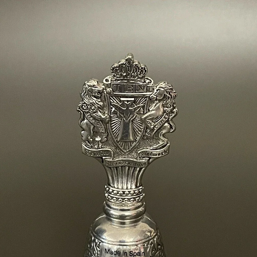 TBN‎ Trinity Broadcasting Network Bethlehem Silver-tone Metal Bell Made in Spain